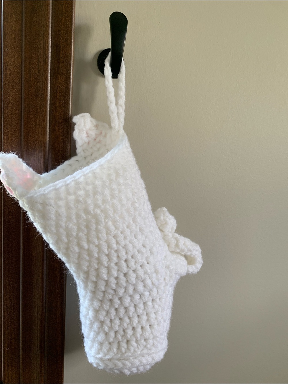 Handmade White Cat Stocking - Picture 2 of 4